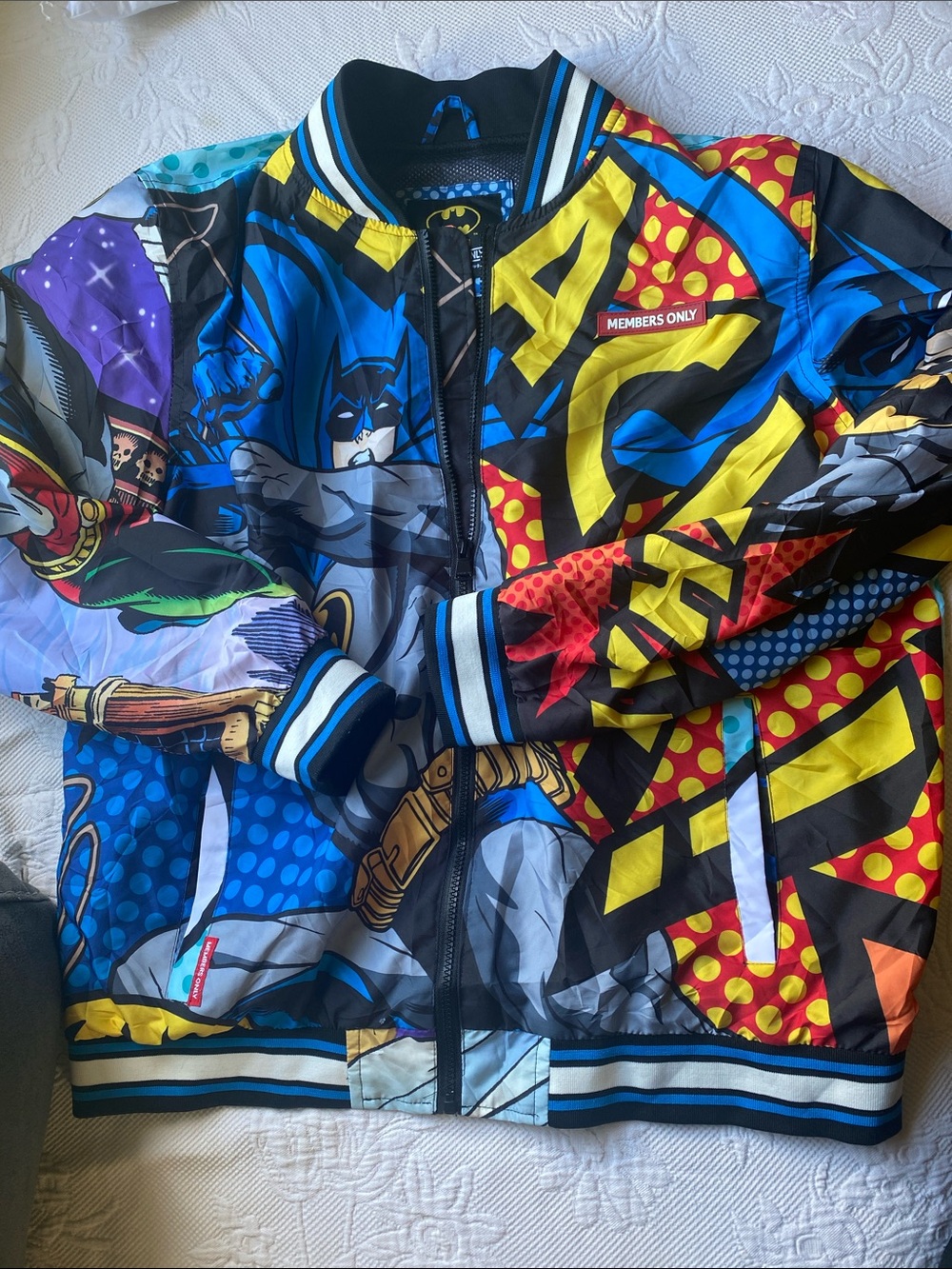 Members Only DC Comics Batman Graphic Print Windbreaker Jacket Men’s Size L